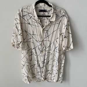 Allsaints XXL Printed Button Down Shirt